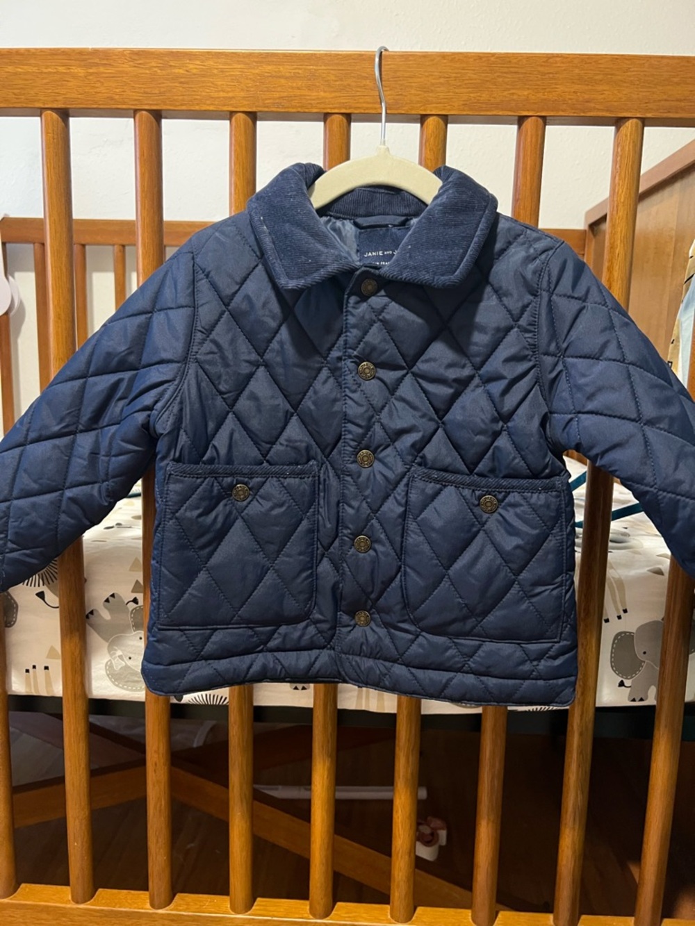 Janie and Jack Navy Quilted  Jacket